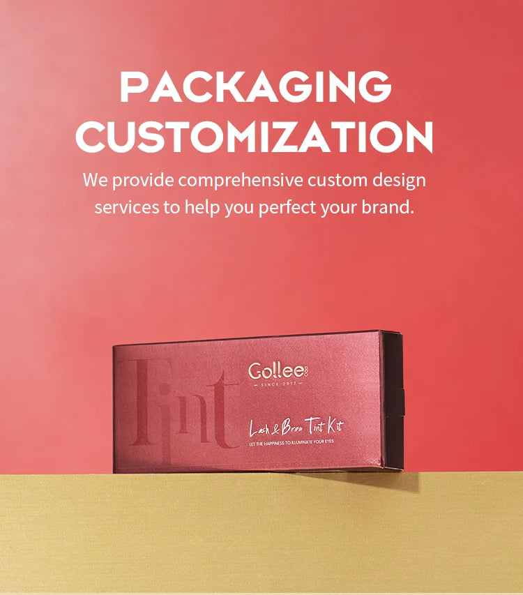 Gollee Classic Black Natural Lash and brow Tinting Set Lasting Waterproof Eyelash Fast Tint Kit Enhancers Easy Dye Makeup Tools