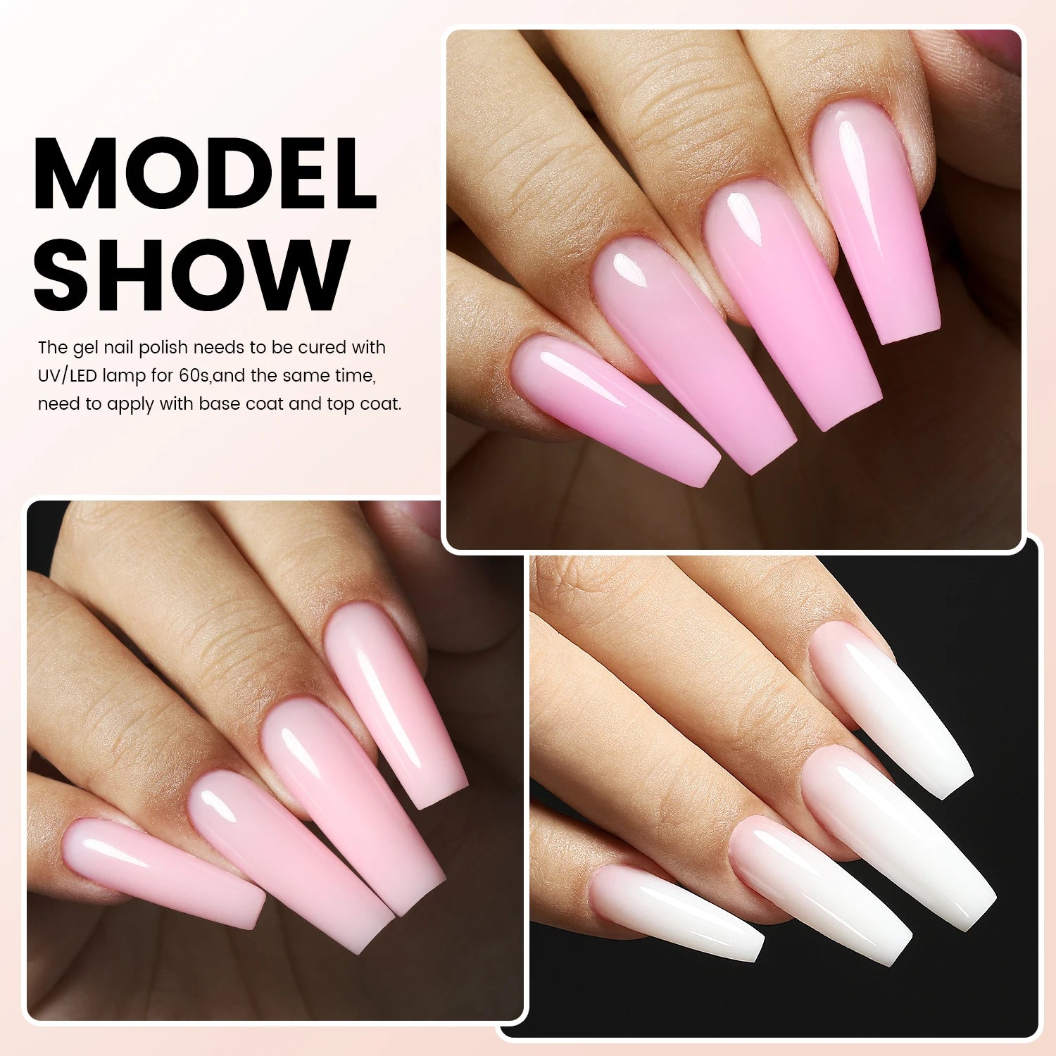 YOKEFELLOW 15g Jelly Extension Gel Nail Polish Nude Pink Clear Building Construct Extend Gel Soak Off UV LED Acrylic Gel Varnish
