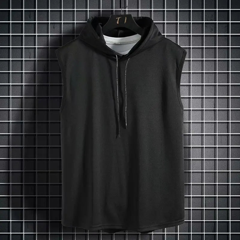 Mens Gym Thin Hoodie Long Sleeve Hoodies With Mask Sweatshirt Casual Splice Large Open-Forked Mask Hoodie Sweatshirt Hooded Tops