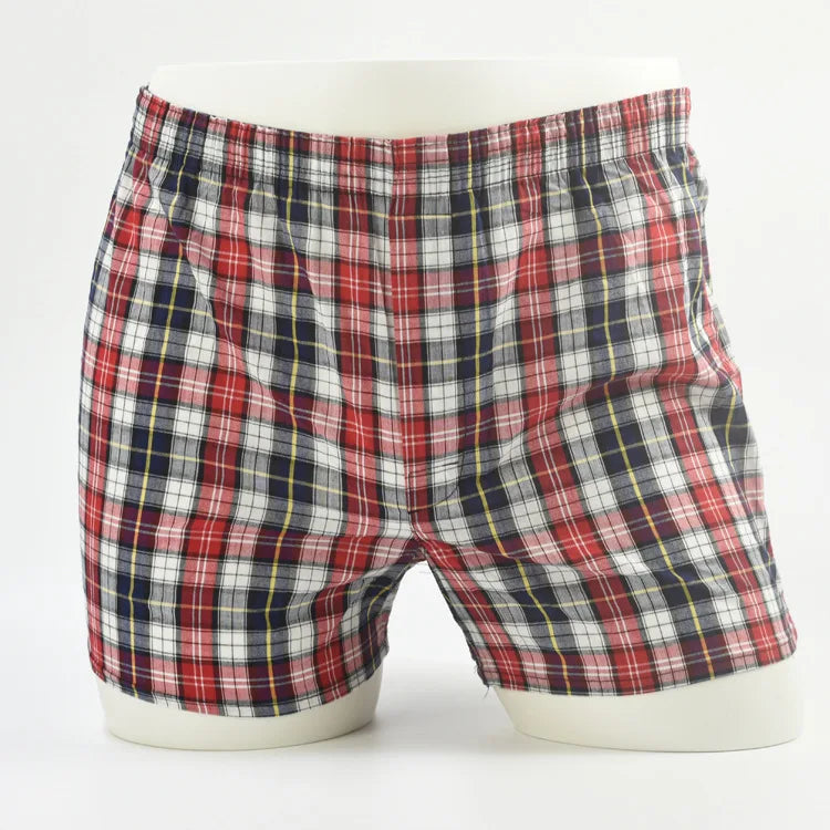 1pcs Mens Underwear Woven Boxer Hombre  Men Breathable Boxershorts Cotton Panties Male Gauze Shorts Plus Size