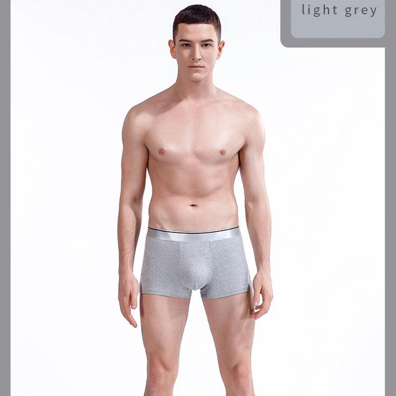 New Men's Underwears Men Panties Boxers Breathable Sexy Male Boxer Solid Underpants Comfortable Plus Size  Mens Underwear Boxers