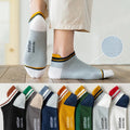 2 Pairs Mens Cotton Short Socks New Style Striped Sports Men Sock Soft Breathable Durable Spring Summer Male Ankle Socks for Boy