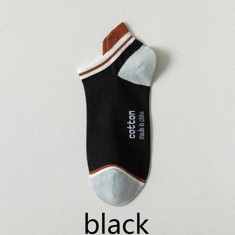 2 Pairs Mens Cotton Short Socks New Style Striped Sports Men Sock Soft Breathable Durable Spring Summer Male Ankle Socks for Boy