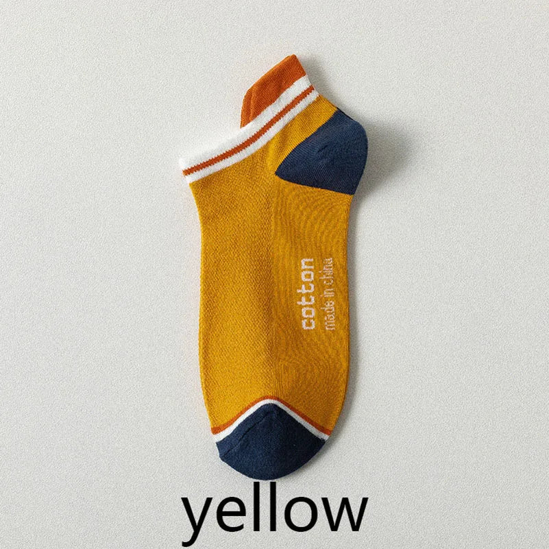 2 Pairs Mens Cotton Short Socks New Style Striped Sports Men Sock Soft Breathable Durable Spring Summer Male Ankle Socks for Boy