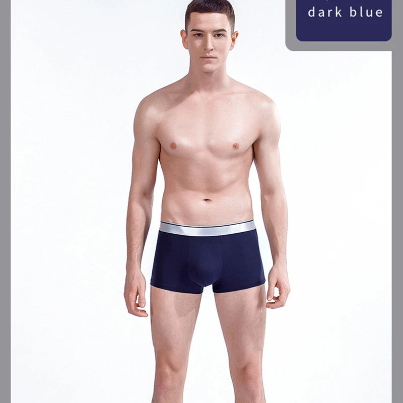 New Men's Underwears Men Panties Boxers Breathable Sexy Male Boxer Solid Underpants Comfortable Plus Size  Mens Underwear Boxers