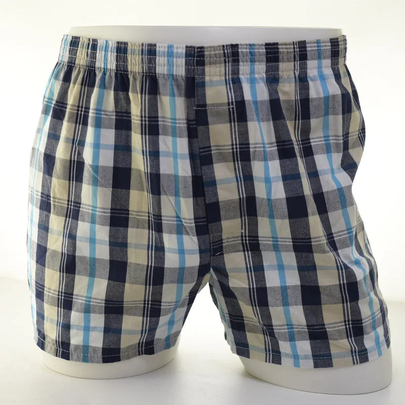 1pcs Mens Underwear Woven Boxer Hombre  Men Breathable Boxershorts Cotton Panties Male Gauze Shorts Plus Size