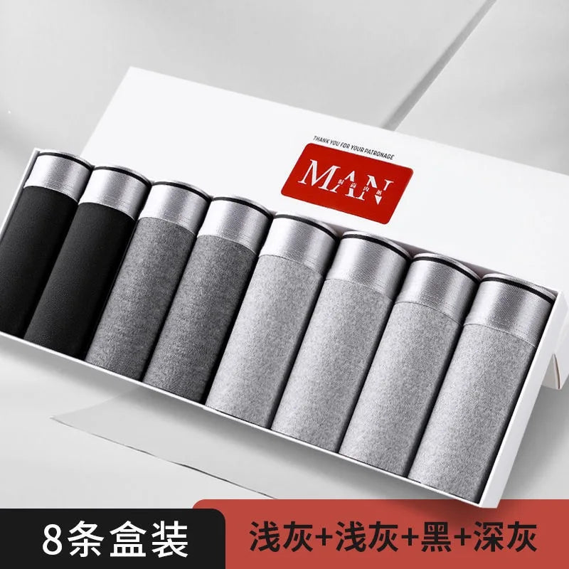 New Men's Underwears Men Panties Boxers Breathable Sexy Male Boxer Solid Underpants Comfortable Plus Size  Mens Underwear Boxers