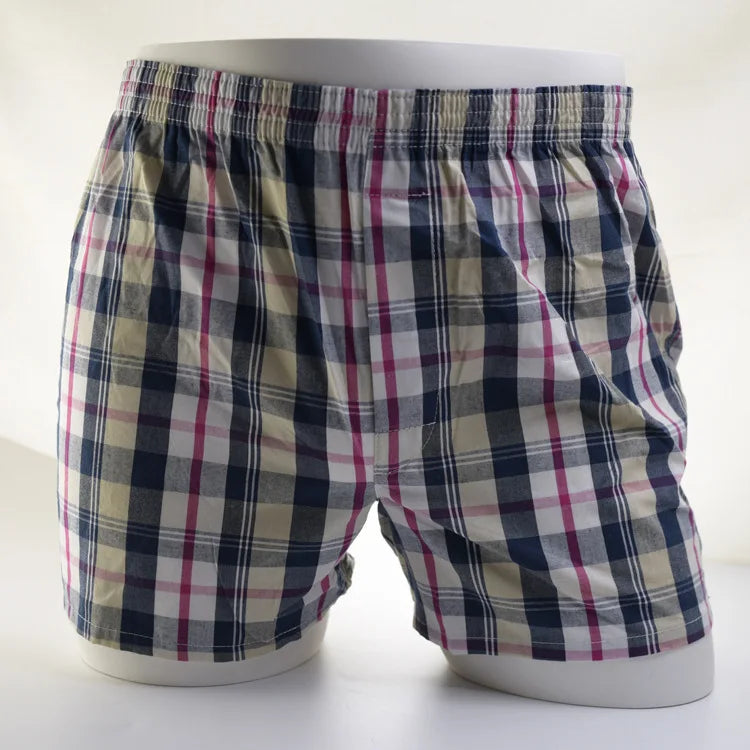 1pcs Mens Underwear Woven Boxer Hombre  Men Breathable Boxershorts Cotton Panties Male Gauze Shorts Plus Size