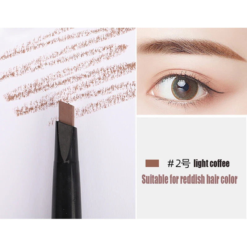 5 Colors Double Head Eyebrow Pencil Waterproof Long Lasting Sweat-proof Natural Wild Brows Shaping Drawing Easy Coloring Makeup