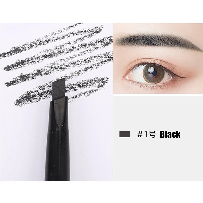 5 Colors Double Head Eyebrow Pencil Waterproof Long Lasting Sweat-proof Natural Wild Brows Shaping Drawing Easy Coloring Makeup