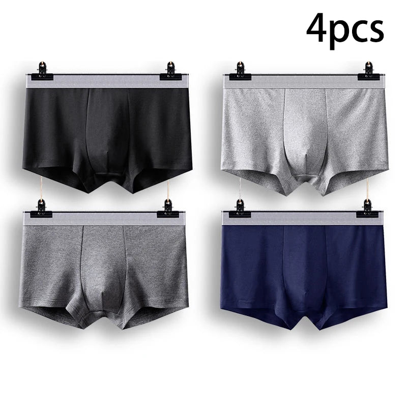 New Men's Underwears Men Panties Boxers Breathable Sexy Male Boxer Solid Underpants Comfortable Plus Size  Mens Underwear Boxers