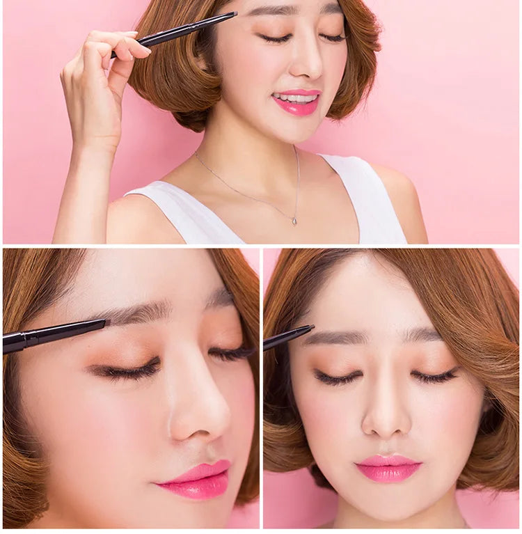 5 Colors Double Head Eyebrow Pencil Waterproof Long Lasting Sweat-proof Natural Wild Brows Shaping Drawing Easy Coloring Makeup