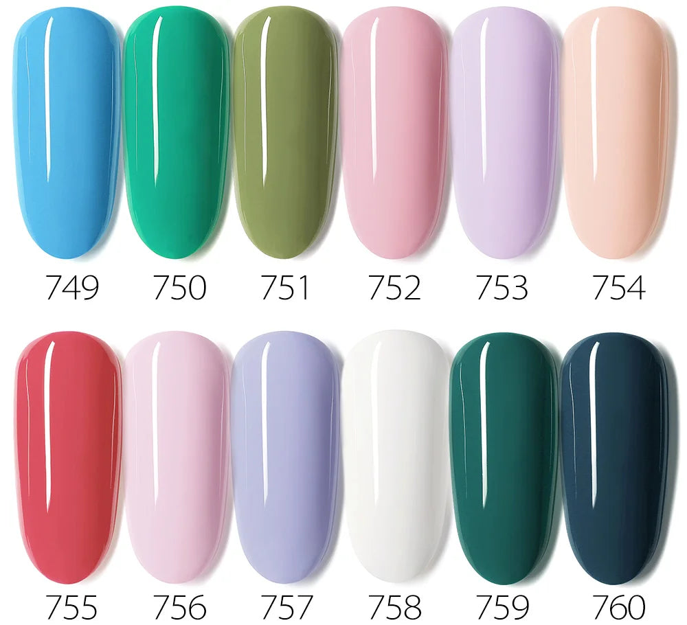 Venalisa Gel Nail Polish 7.5ml White Cap Glass Nail Gel Polish NoWipe Top Soak Off UV LED Nail Lacquer Glitter Color Gel