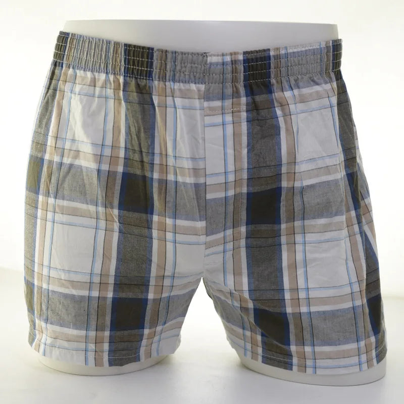 1pcs Mens Underwear Woven Boxer Hombre  Men Breathable Boxershorts Cotton Panties Male Gauze Shorts Plus Size