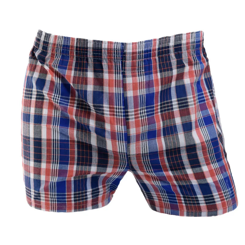 1pcs Mens Underwear Woven Boxer Hombre  Men Breathable Boxershorts Cotton Panties Male Gauze Shorts Plus Size