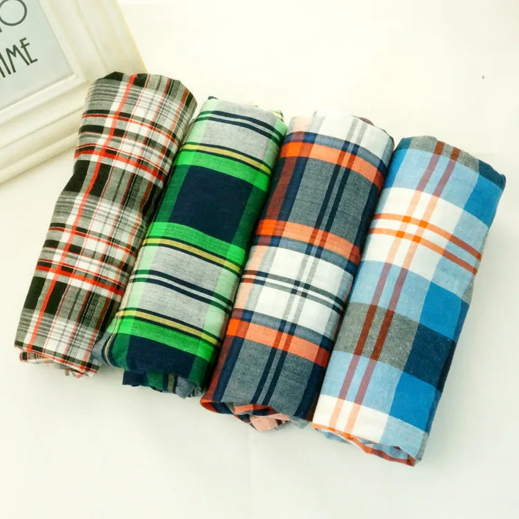 1pcs Mens Underwear Woven Boxer Hombre  Men Breathable Boxershorts Cotton Panties Male Gauze Shorts Plus Size