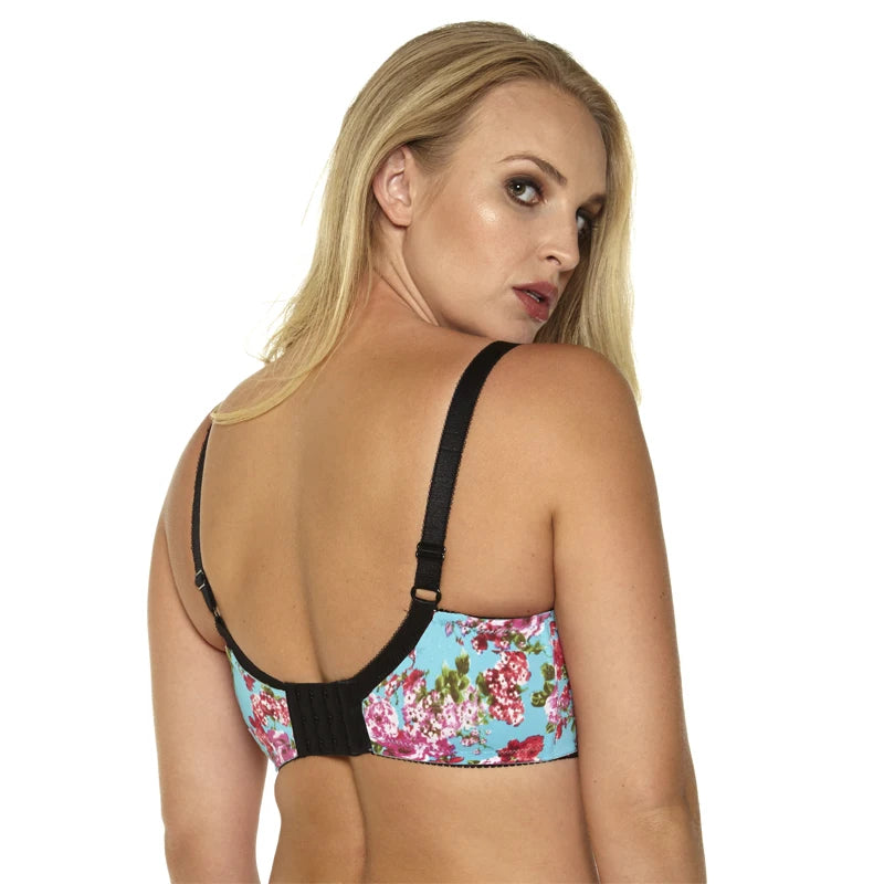 Sexy Women Bra Underwear Lace Printing Push Up Bra Brassiere Underwire 3/4 Cup Female Lingerie Plus Size 32-46 C-D-DD-DDD-E-F-G