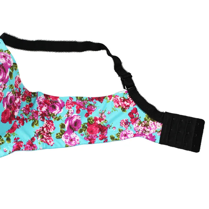 Sexy Women Bra Underwear Lace Printing Push Up Bra Brassiere Underwire 3/4 Cup Female Lingerie Plus Size 32-46 C-D-DD-DDD-E-F-G