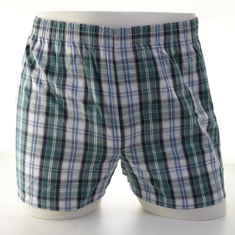 1pcs Mens Underwear Woven Boxer Hombre  Men Breathable Boxershorts Cotton Panties Male Gauze Shorts Plus Size