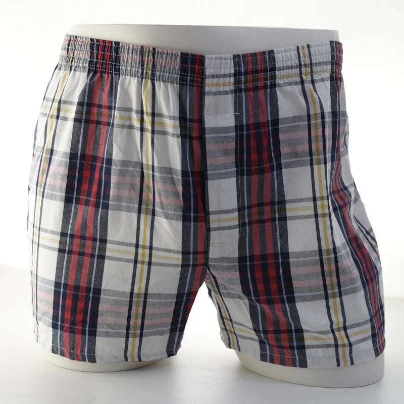 1pcs Mens Underwear Woven Boxer Hombre  Men Breathable Boxershorts Cotton Panties Male Gauze Shorts Plus Size