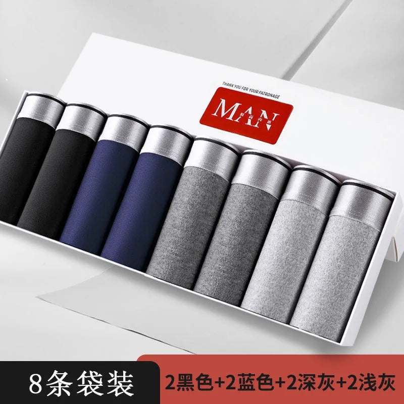 New Men's Underwears Men Panties Boxers Breathable Sexy Male Boxer Solid Underpants Comfortable Plus Size  Mens Underwear Boxers