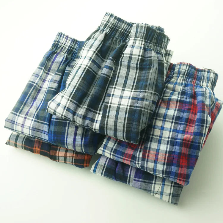 1pcs Mens Underwear Woven Boxer Hombre  Men Breathable Boxershorts Cotton Panties Male Gauze Shorts Plus Size