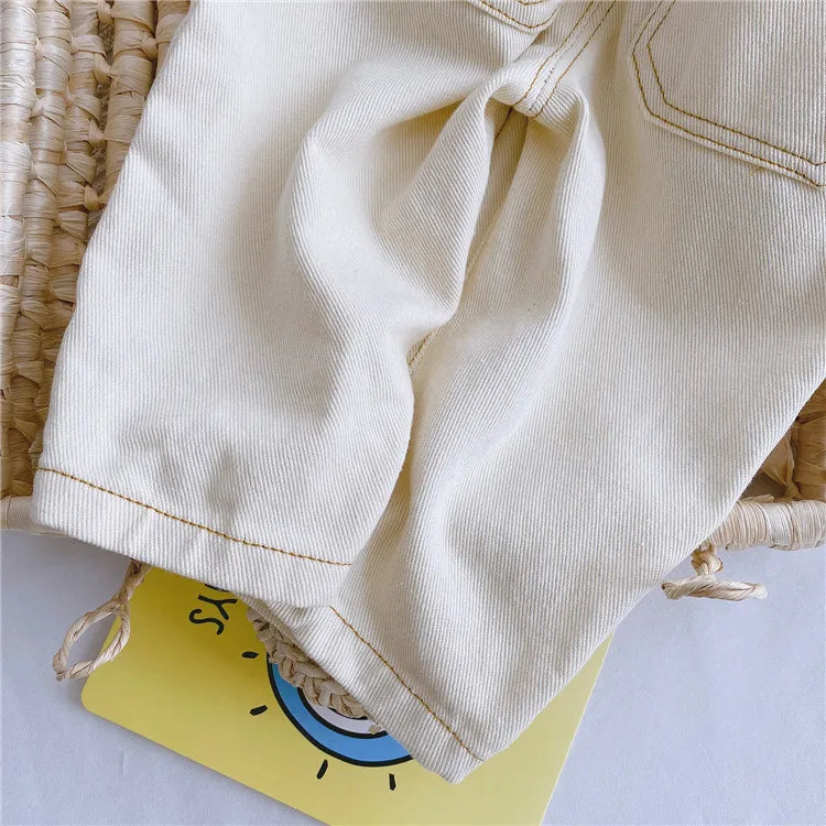 New Children's Girls Boys Jeans Casual High Waist Kids Pants Spring Autumn Baby Boy Girl Long Trousers Outwear Age For 9M-4Years