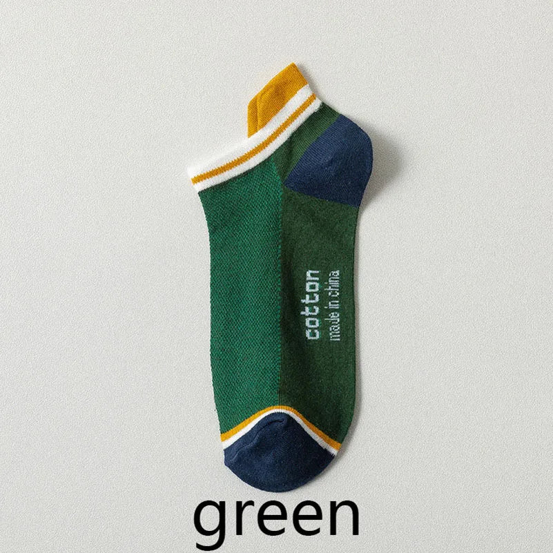 2 Pairs Mens Cotton Short Socks New Style Striped Sports Men Sock Soft Breathable Durable Spring Summer Male Ankle Socks for Boy