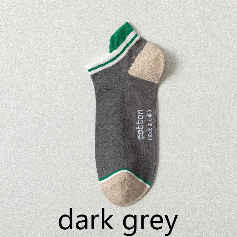 2 Pairs Mens Cotton Short Socks New Style Striped Sports Men Sock Soft Breathable Durable Spring Summer Male Ankle Socks for Boy