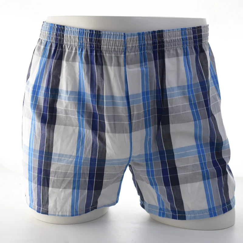1pcs Mens Underwear Woven Boxer Hombre  Men Breathable Boxershorts Cotton Panties Male Gauze Shorts Plus Size