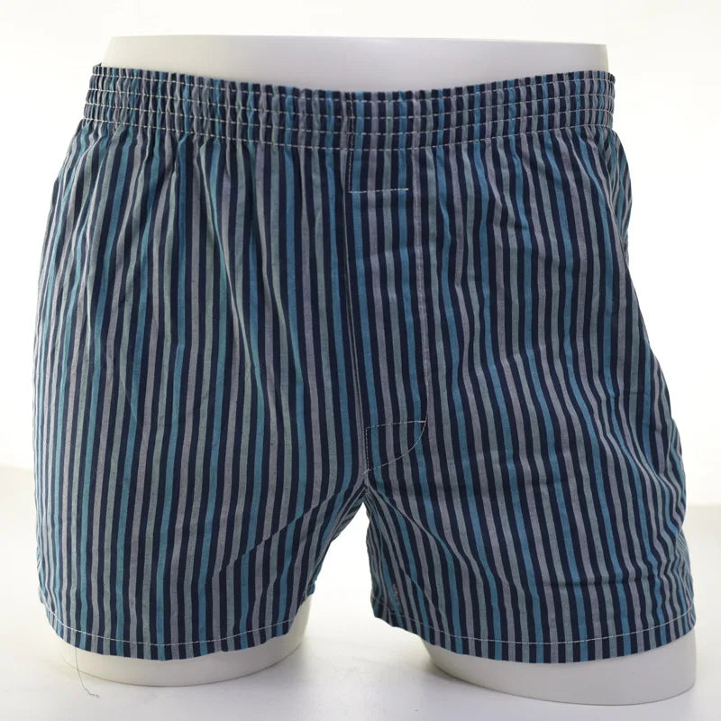 1pcs Mens Underwear Woven Boxer Hombre  Men Breathable Boxershorts Cotton Panties Male Gauze Shorts Plus Size