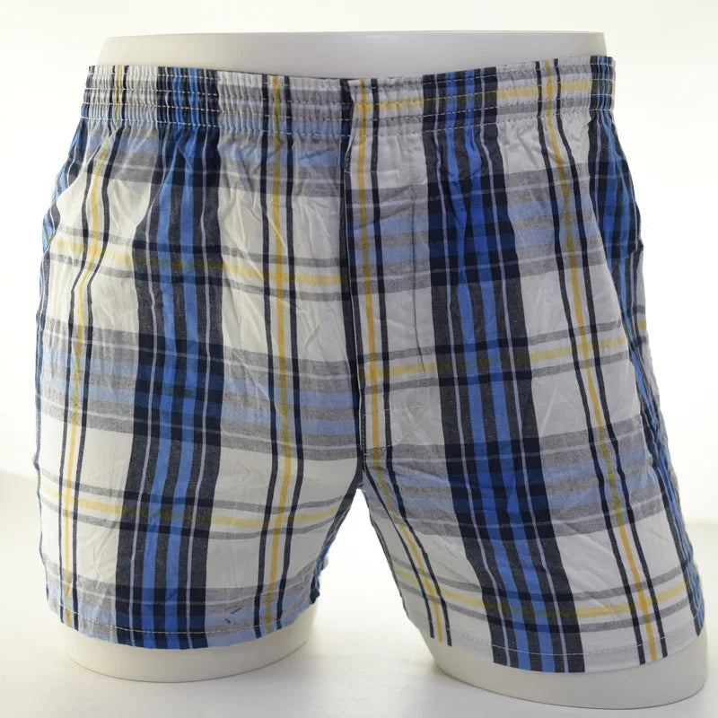 1pcs Mens Underwear Woven Boxer Hombre  Men Breathable Boxershorts Cotton Panties Male Gauze Shorts Plus Size