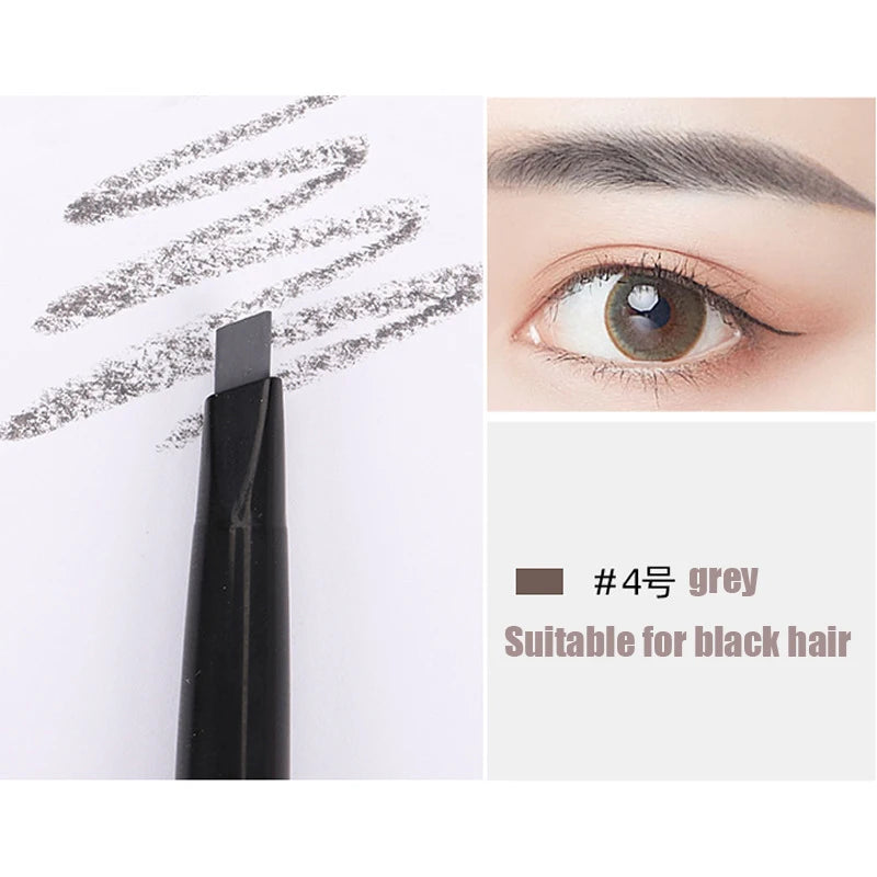 5 Colors Double Head Eyebrow Pencil Waterproof Long Lasting Sweat-proof Natural Wild Brows Shaping Drawing Easy Coloring Makeup