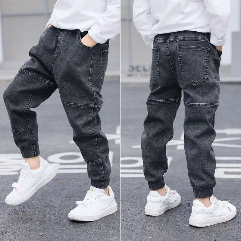 IENENS Kids Boys Jeans Baby Clothes Classic Pants Children Denim Clothing Infant Boy Casual Bowboy Bottoms Trousers  4-11 Years