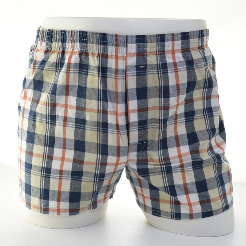 1pcs Mens Underwear Woven Boxer Hombre  Men Breathable Boxershorts Cotton Panties Male Gauze Shorts Plus Size