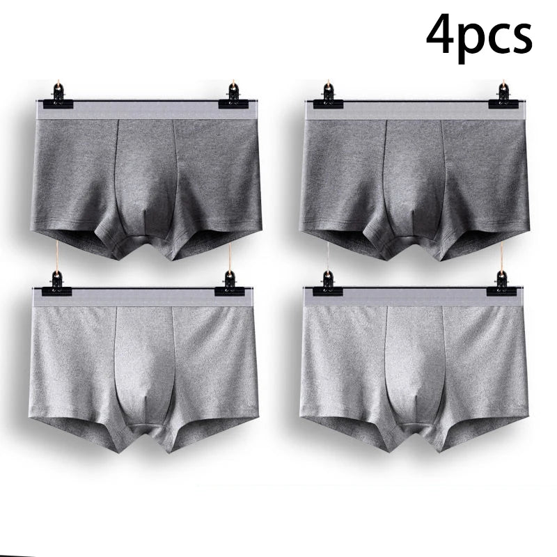 New Men's Underwears Men Panties Boxers Breathable Sexy Male Boxer Solid Underpants Comfortable Plus Size  Mens Underwear Boxers