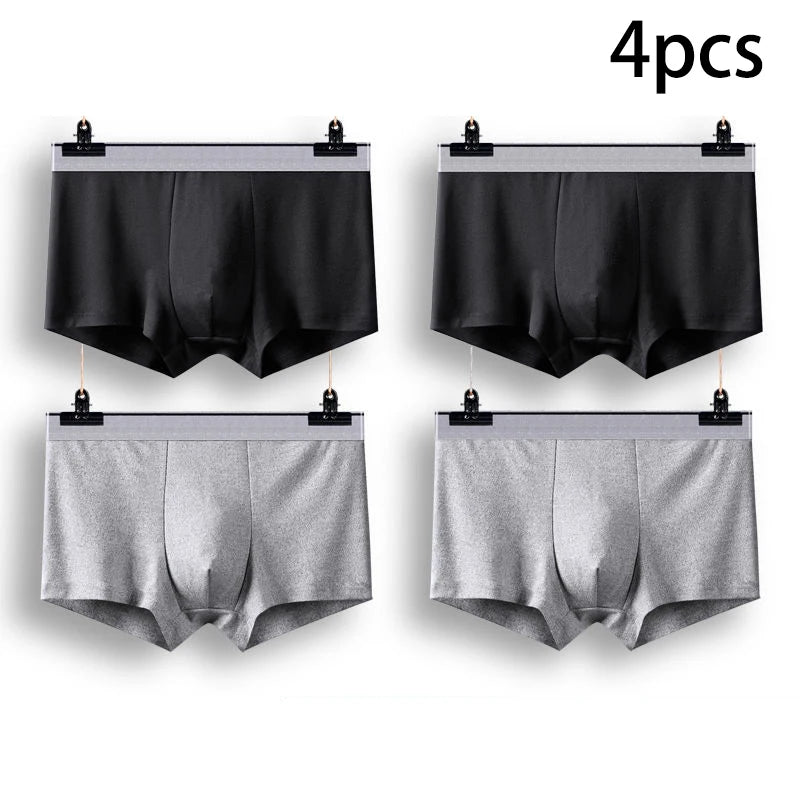 New Men's Underwears Men Panties Boxers Breathable Sexy Male Boxer Solid Underpants Comfortable Plus Size  Mens Underwear Boxers