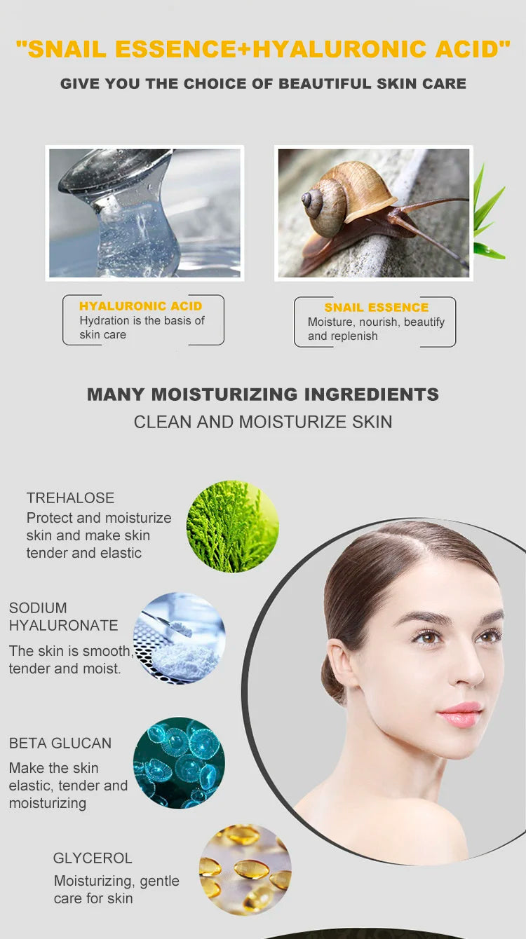 Snail Essence Net Facial Muscle Black Mask Moisturizing Exfoliating Skin Care Collagen Face Disposable Korean Cosmetics 1pc
