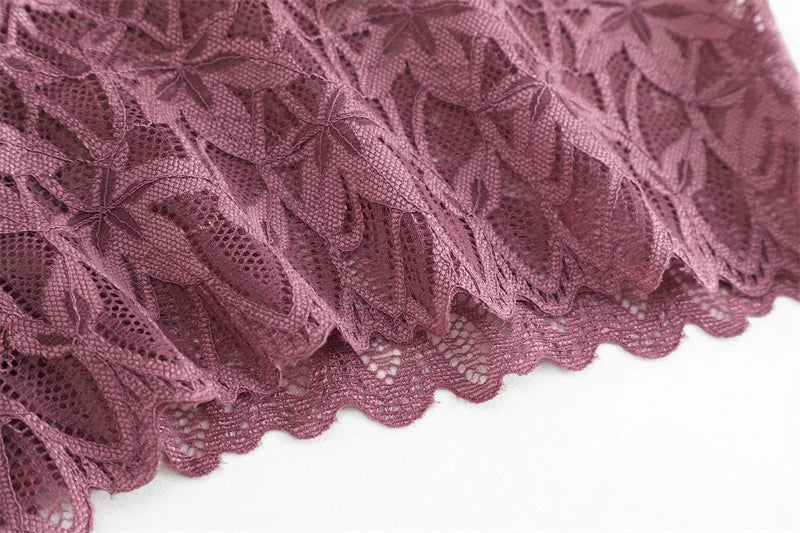 4PCS Women Floral Lace Panties Sexy Perspective Underwear V Waist Solid Color Underpants Female Breathable Intimates Lingerie