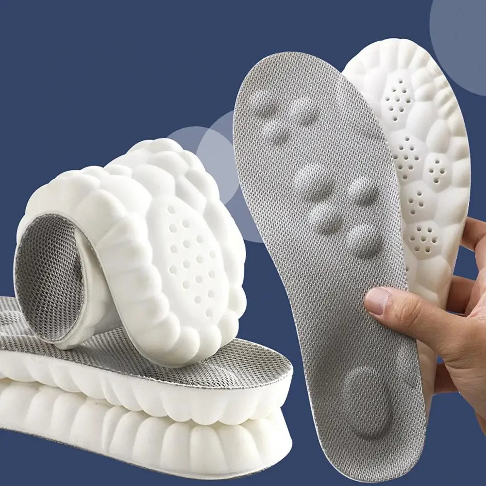 Memory Foam Insoles Cut to Fit Cloud Soles Breathable Inserts with Arch Support Shock-Absorbing Shoe Steppers for Sneakers