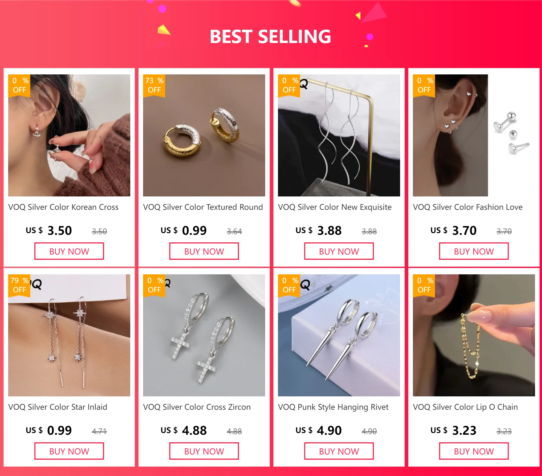 VOQ Silver Color Round Bead Chain Long Earrings Minimalist Textured Elegant Drop Earrings Female Jewelry Girls Gifts