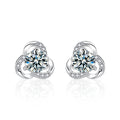0.6ct D Color Moissanite Earring 925 Sterling Sliver Plated White Gold Hoop Earring for Women Wedding Party Jewelry