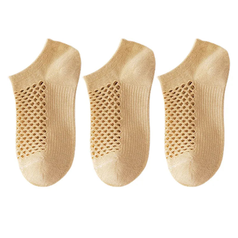 3pairs Women's Socks Breathable Fishnet Casual Ankle Sock Fashion Comfortable High Quality Summer Thin Ladies Calcetines Mujer