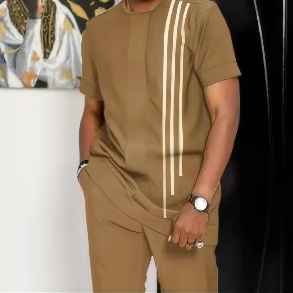 Summer fashion new sports suit men's T-shirt+pants 2-piece set men's oversized clothes Joogers Outfit 3D printed pants set