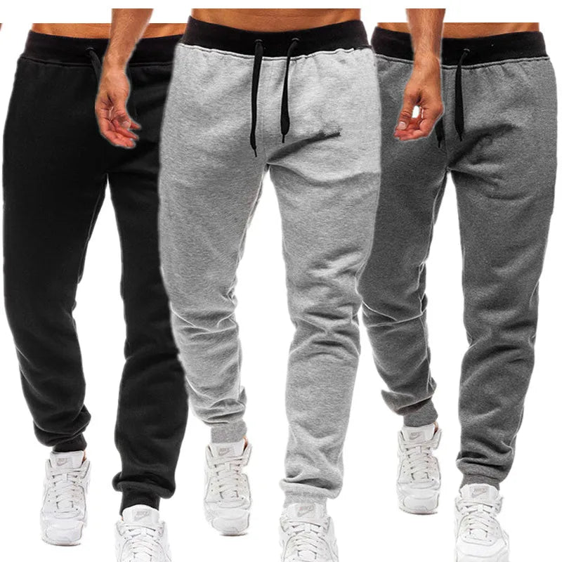 Men's Athletic Trainning Joggers Casual Loose Fit Sweatpants Male  Spring Fall Elastic Waist Drawstring Trousers