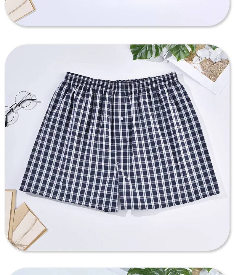 Cotton Men's Boxer Shorts, Summer Men's Comfort Shorts, Men's Breathable Underwear, Soft Shorts, Home Shorts, Special 3pcs Set