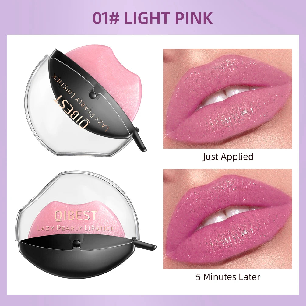 Lip-shaped lipstick seal Sip into makeup lazy blush lipstick Matte makeup effect Moisturizing lip gloss Waterproof non-stick cup