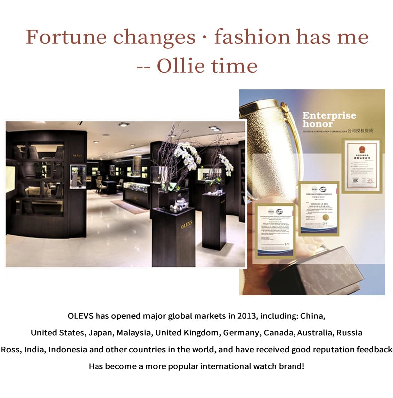 OLEVS NEW Women's Watches Pink Leather Strap Full Diamond New Style Date Waterproof Original Quartz Watch for Girl Fashion