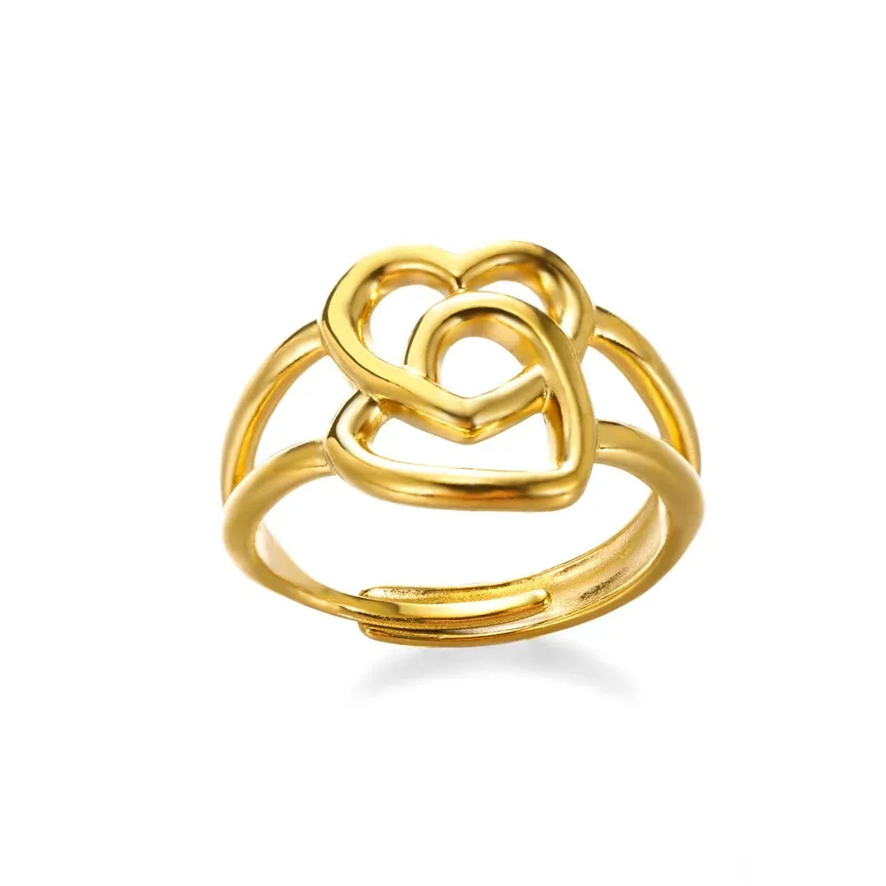 Zircon Little Heart Rings For Women Minimalism Heart Ring Stainless Steel Finger Dainty Ring Valentine Gifts Free Shipping