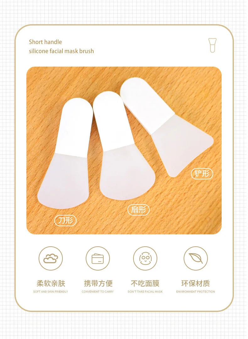Mask Applicator Brush Soft Silicone Brush, Mini Makeup Spatula Facial Beauty Tool Set, Facial Mud, Makeup Mask Brush